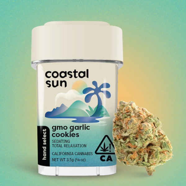 Coastal Sun Greenhouse Flowers - GMO Garlic Cookies (3.5g Indica) *NEXT DAY DELIVERY ONLY*