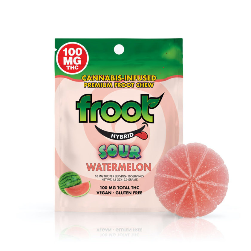 Froot Sour Gummy - Watermelon (100mg Hybrid)