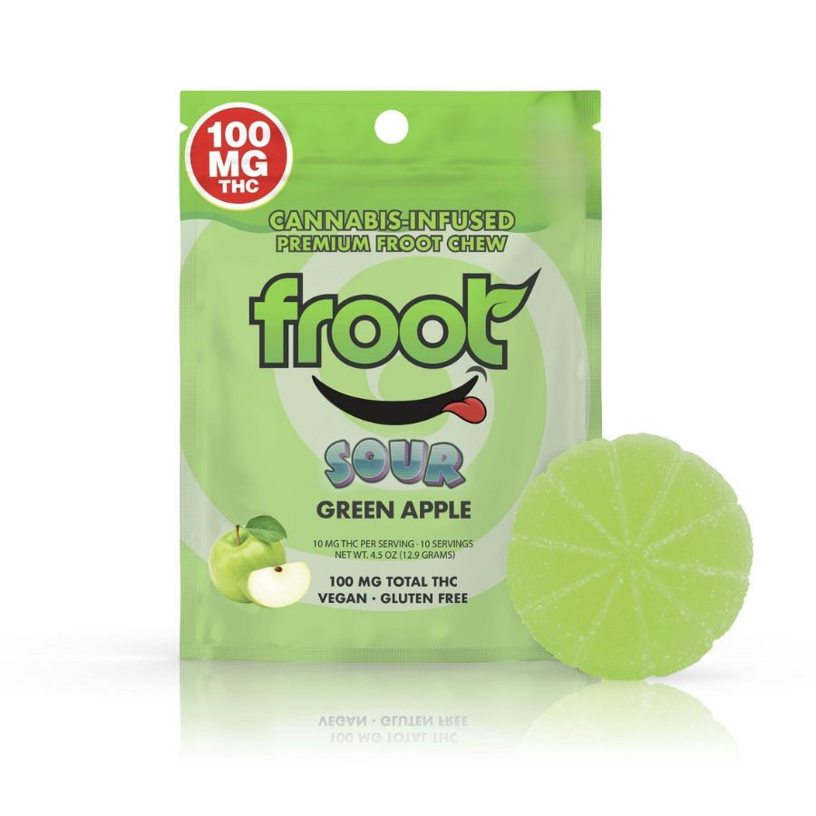 Froot Sour Gummy - Green Apple (100mg)