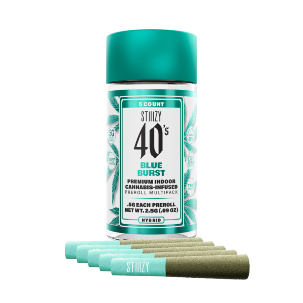 Stiiizy 40s Multi Pack Preroll - Blue Burst (2.5g/5-pack Hybrid) *NEXT DAY DELIVERY ONLY*