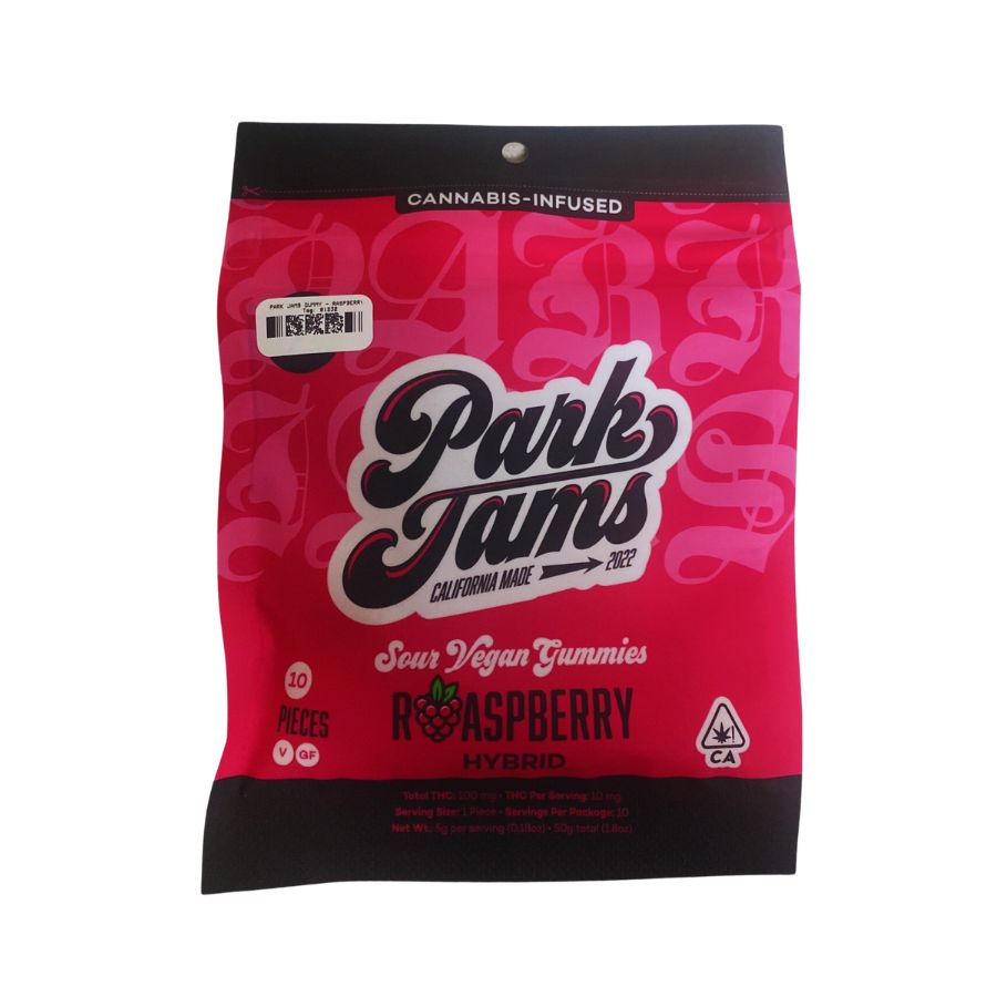 Park Jams Gummy - Raspberry (100mg Hybrid) | The Sticky Rose