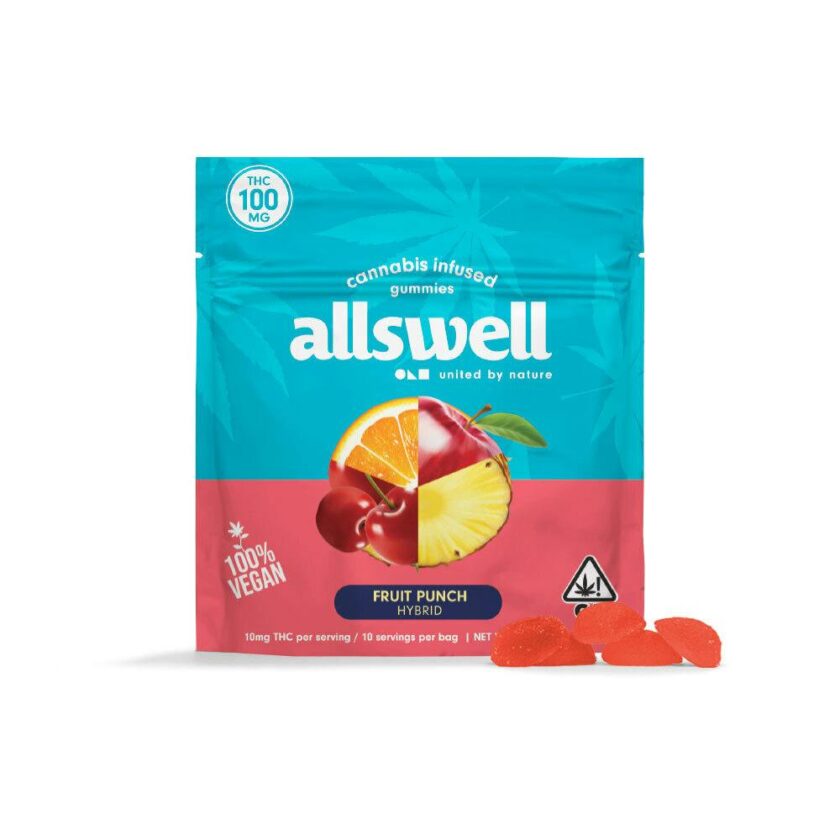 Allswell Gummies - Fruit Punch (100mg Hybrid)