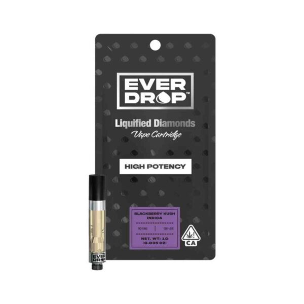 EverDrop Liquified Diamonds Vape Cartridge - Blackberry Kush (1g Indica) *NEXT DAY DELIVERY ONLY*