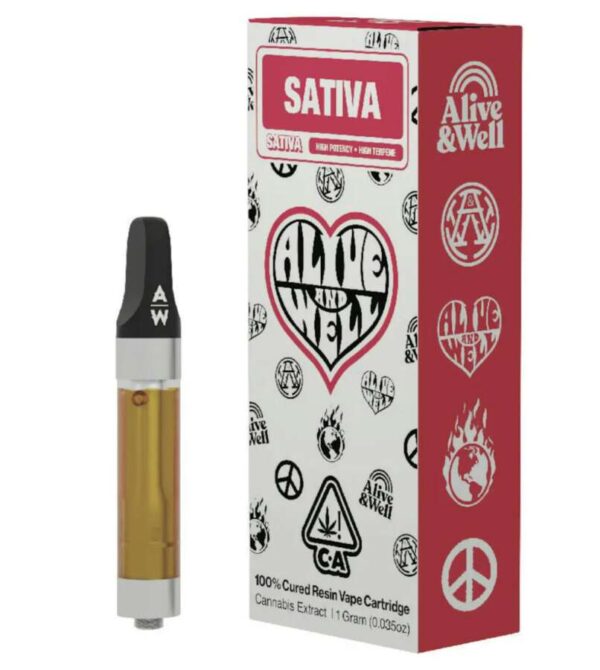 Alive & Well Cured Resin Vape Cartridge - Jenny Kush (1g Sativa) *NEXT DAY DELIVERY ONLY*