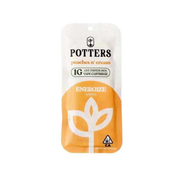 Potters Live Vape Cartridge - Peaches N' Cream (1g Sativa)