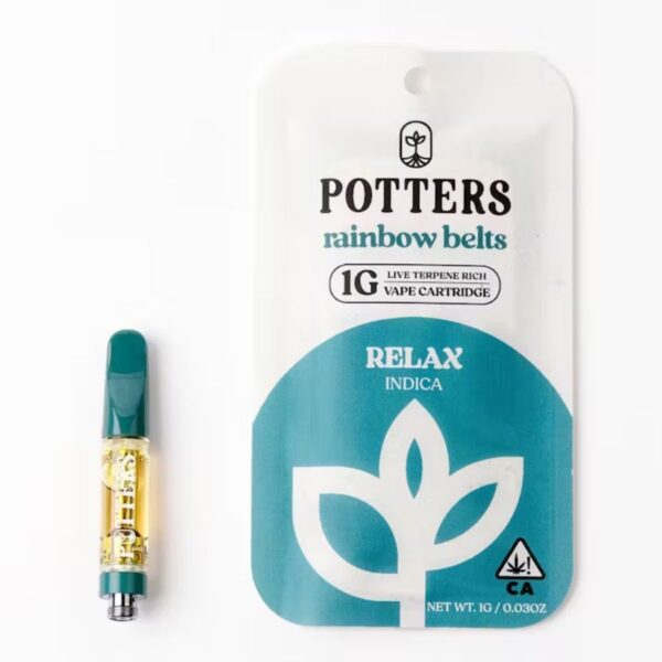 Potters Live Vape Cartridge - Rainbow Belts (1g Indica)