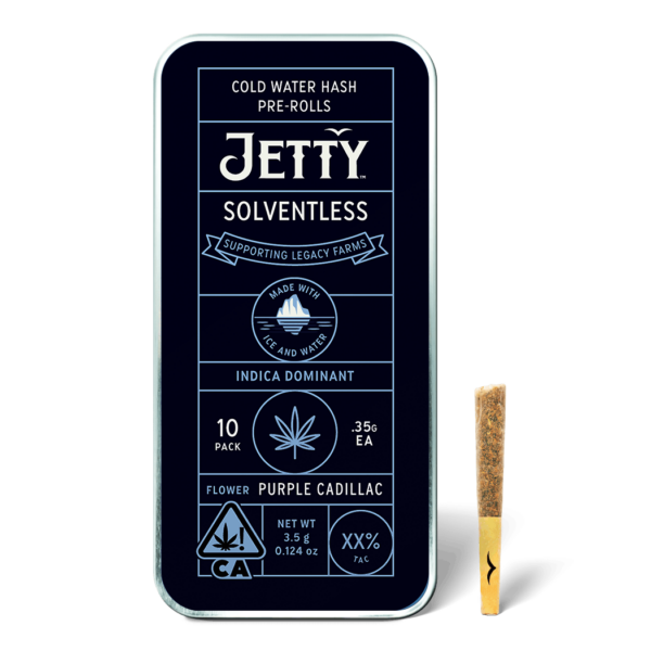 Jetty Solventless Hash Preroll - Purple Cadillac (3.5g/10-pack Indica)