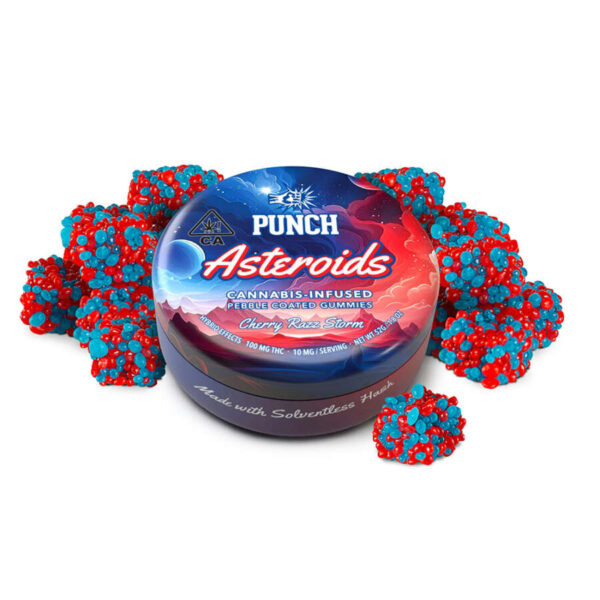 Punch Solventless Asteroids Gummies - Cherry Razz Storm (100mg)