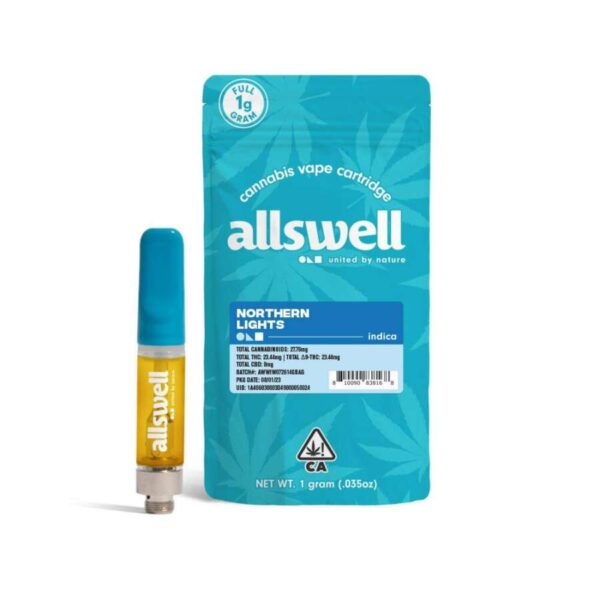 Allswell Vape Cartridge - Northern Lights (1g Indica) *NEXTDAY DELIVERY ONLY*