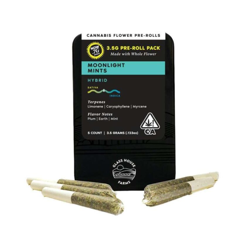Glass House Prerolls - Moonlight Mints (3.5g/5-pack Sativa)