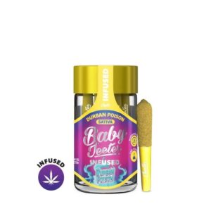 Baby Jeeter Infused Prerolls - Durban Posion (2.5g/5-pack Sativa)