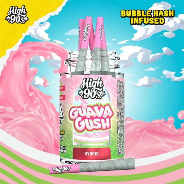 High 90s Preroll - Guava Gush (2.5g/5-pack Hybrid)