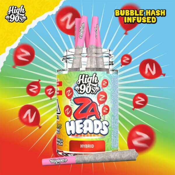 High 90s Preroll - ZA Heads (2.5g/5-pack Hybrid)