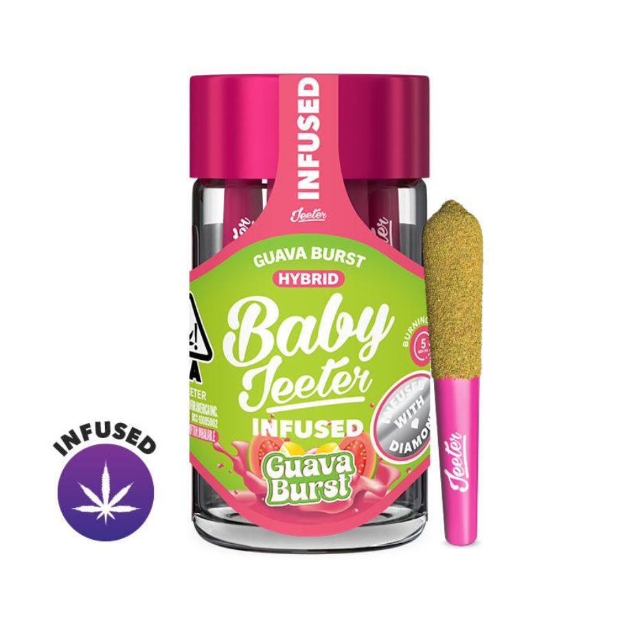 Baby Jeeter Infused Prerolls - Guava Burst (2.5g/5-pack Hybrid) *NEXTDAY DELIVERY ONLY*
