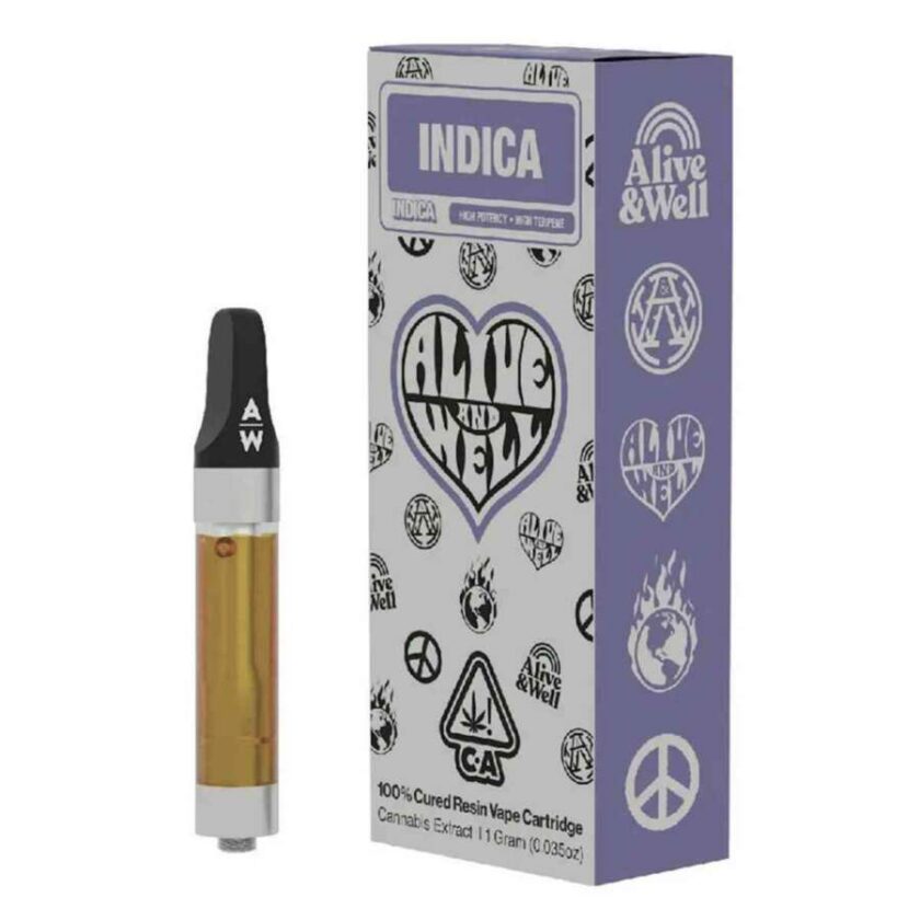 Alive & Well Cured Resin Vape Cartridge - Papaya Punch (1g Indica)