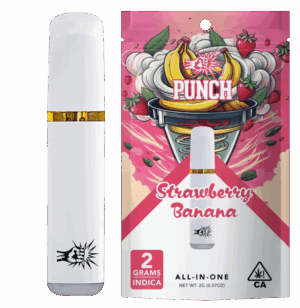 Punch Distillate All-In-One Vape - Strawberry Banana (2g Indica)