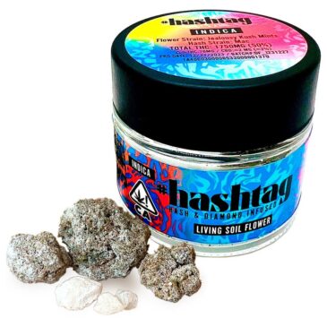 Hashtag Diamond Infused Flowers - Strawberry Cheesecake x Pink Rozay (3.5g Indica) *NEXT DAY DELIVERY ONLY*