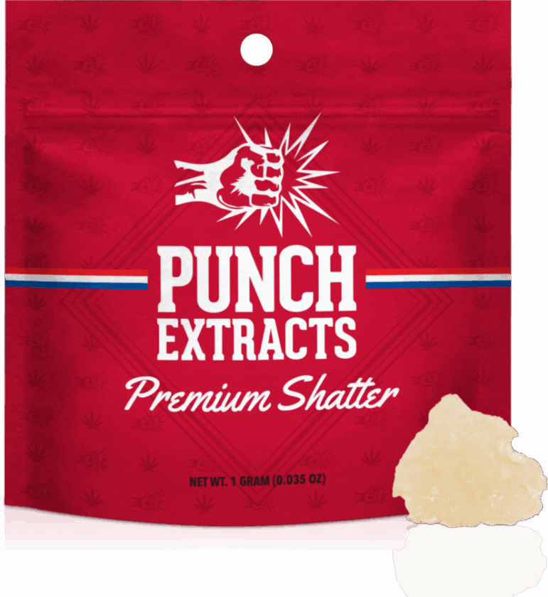Punch Extract Conc - Rainbow Runtz Shatter (1g Hybrid) *NEXT DAY DELIVERY ONLY*