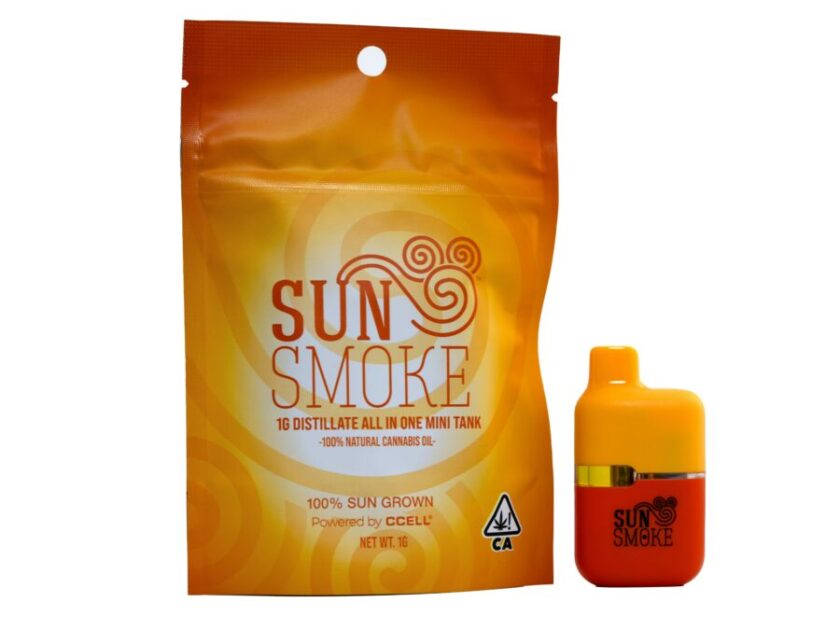 Sun Smoke Distillate All-in-One Vape - Wedding Cake (1g Indica)