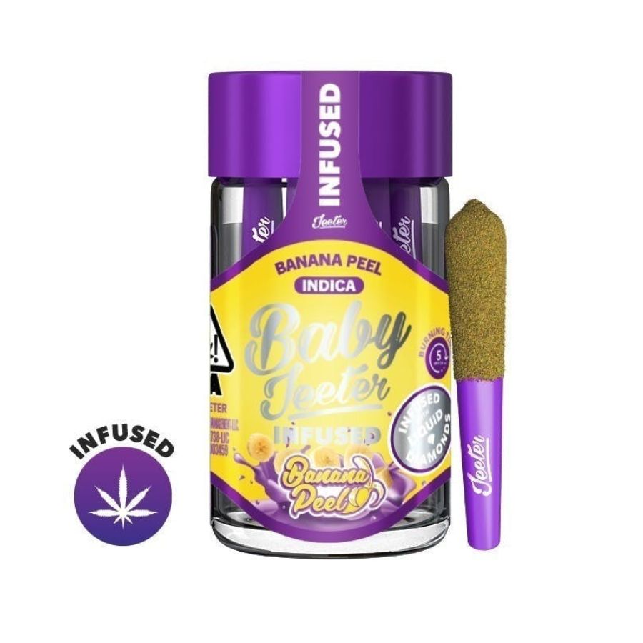 Baby Jeeter Infused Prerolls - Banana Peel (2.5g/5-pack Indica) *NEXTDAY DELIVERY ONLY*