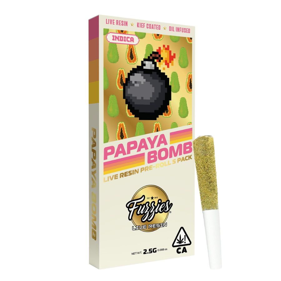Sublime Live Resin Fuzzies - Papaya Bomb (2.5g/5-pack Indica) *NEXTDAY DELIVERY ONLY