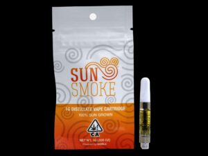 Sun Smoke Distillate Vape Cartridge - Grape Soda (1g Hybrid)