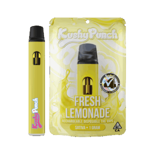 Kushy Punch All-In-One Vape - Fresh Lemonade (1g Sativa)